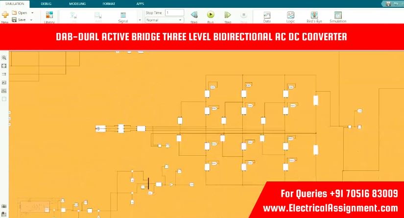 PLECS Dual Active Bridge Converter for EV Charging screenshot 1
